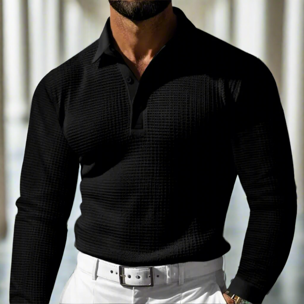 Warm sweater polo shirt