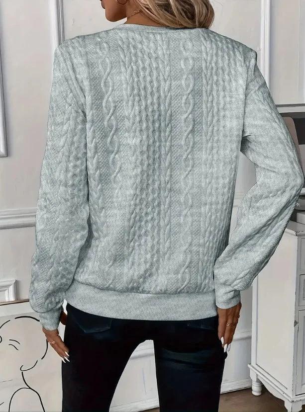 Textured Zipper Sweatshirt – Stylish & Comfy