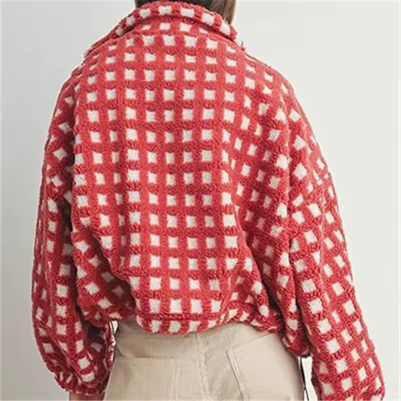 Comfortable fleece short jacket, classic style