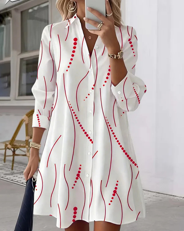 New wave-patterned dress