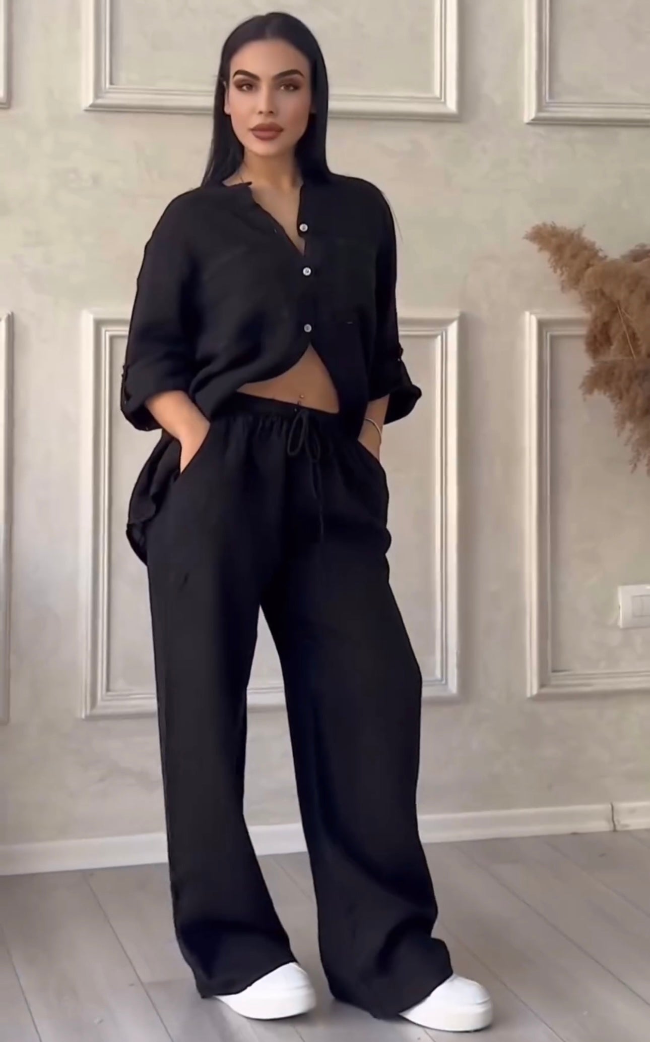 Stylish linen suit