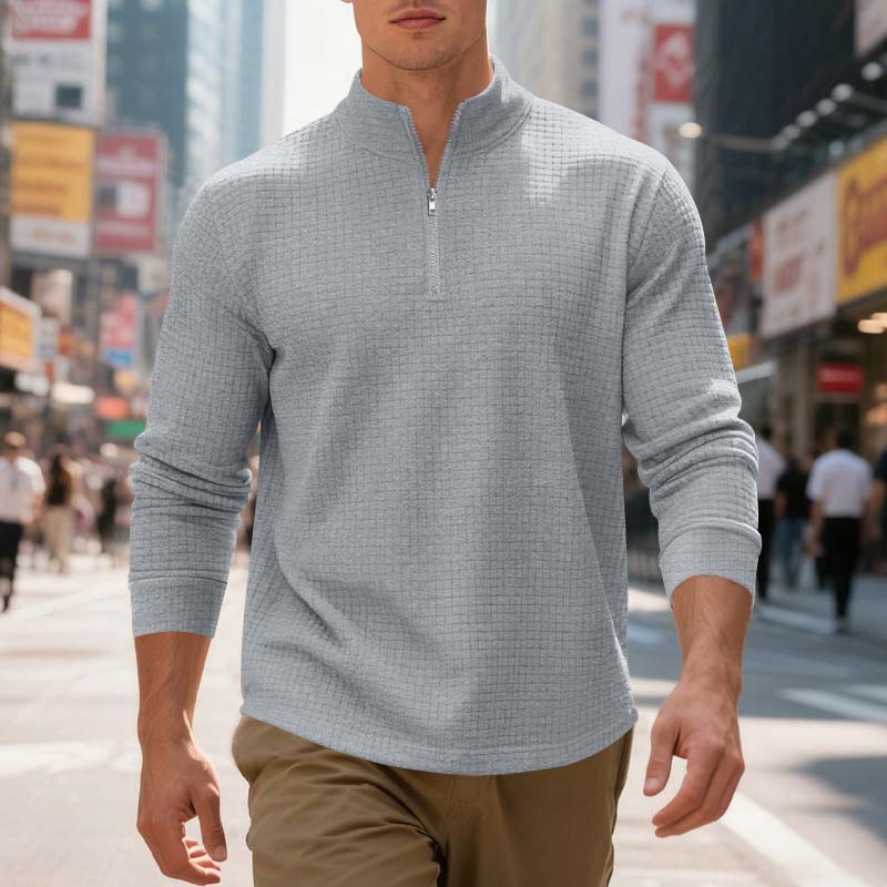 Men's jacquard pullover sweatshirt